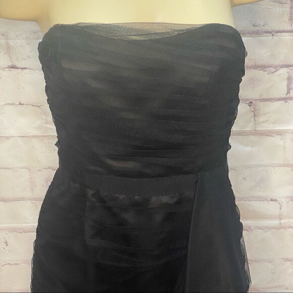 David’s Bridal strapless black tule mini dress. - Picture 8 of 12